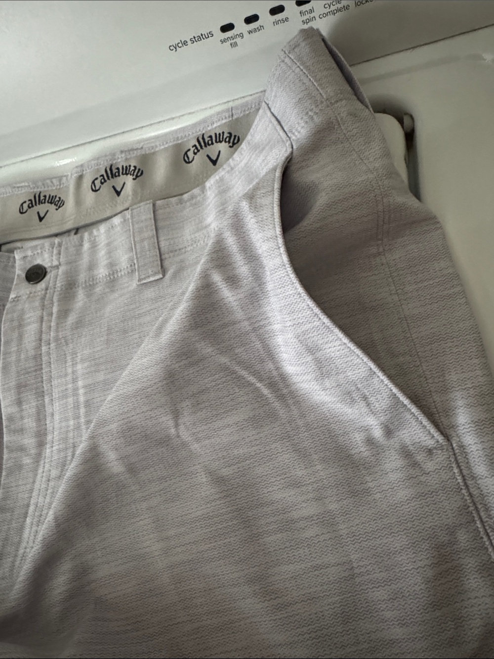 Men’s Callaway Light Gray Performance Golf Shorts - Picture 5 of 7